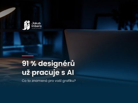 Náhled článku 91 % designérů už pracuje s AI: pracovní stůl grafika v noci s notebookem